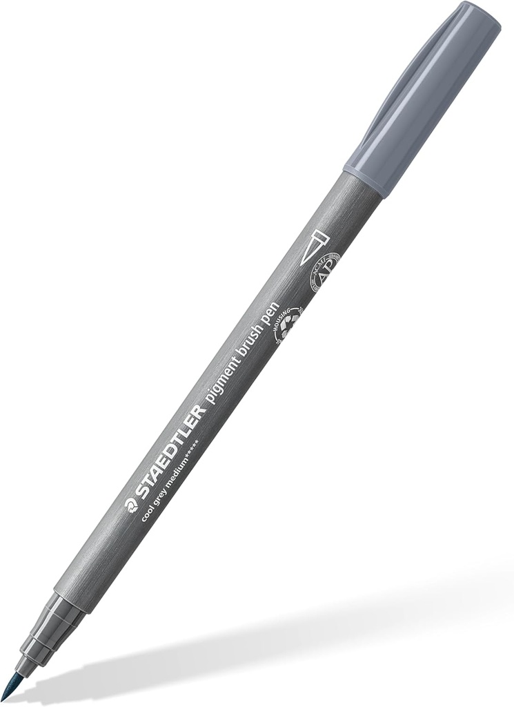 STAEDTLER PIGMENT BRUSH PEN COOL GREY MEDIUM 371-87