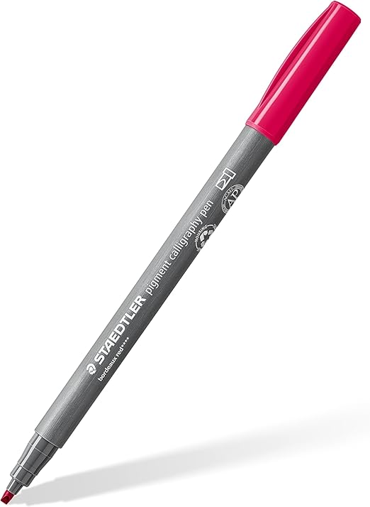 STAEDTLER PIGMENT CALLIGRAPHY PEN BORDEAUXRED 375-23