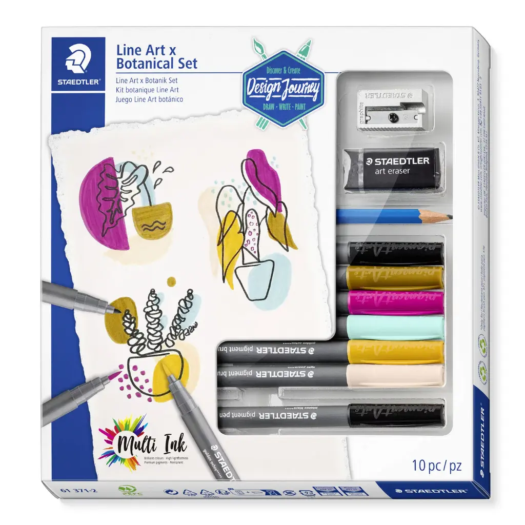 STAEDTLER LINE ART LETTERING SET 10