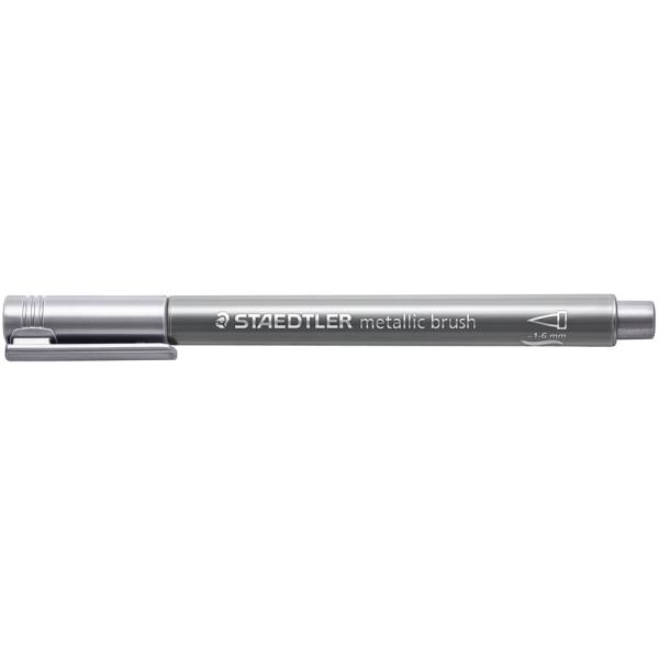 STAEDTLER MARKER METALLIC BRUSH SILVER