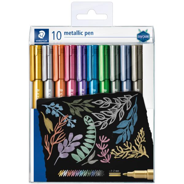 STAEDTLER MARKER METALLIC PEN 10 PCS IN A SET