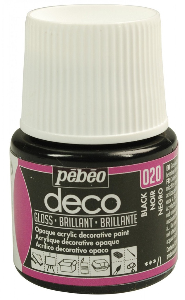 PEBEO DECO BRIGHT 45ML DEEP BLACK