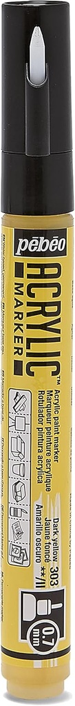 PEBEO ACRYLIC MARKER 0.7 TIP DARK YELLOW