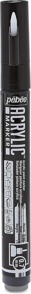 PEBEO ACRYLIC MARKER 0.7 TIP BLACK