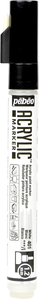 PEBEO ACRYLIC MARKER 1.2 TIP WHITE