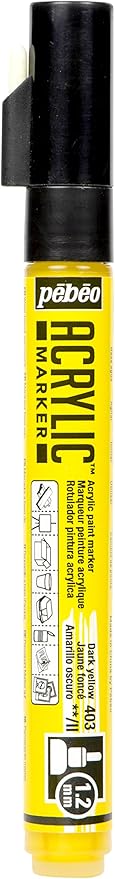 PEBEO ACRYLIC MARKER 1.2 TIP DARK YELLOW