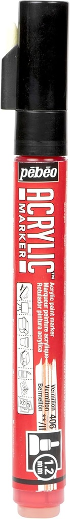 PEBEO ACRYLIC MARKER 1.2 TIP VERMILION