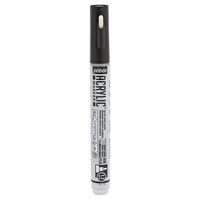 PEBO ACRYLIC MARKER 1.2 TIP WHITE NEPAL