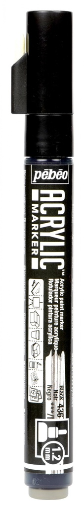 PEBEO ACRYLIC MARKER 1.2 TIP BLACK