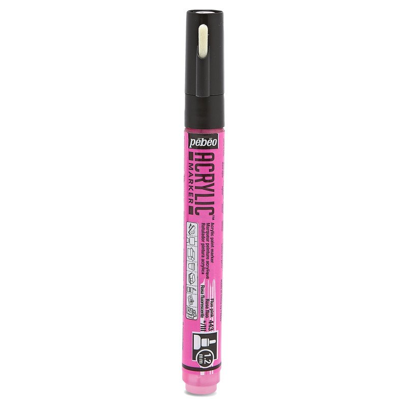 PEBEO ACRYLIC MARKER 1.2 TIP FLUORESCENT PINK