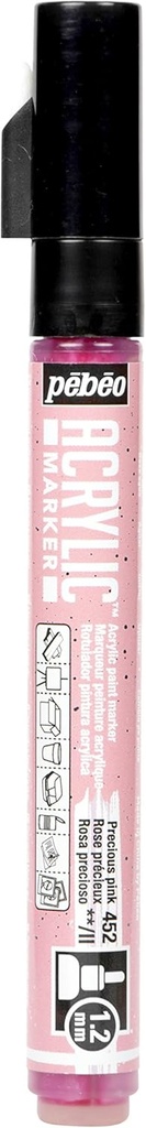 PEBEO ACRYLIC MARKER 1.2 TIP PRECIOUS PINK