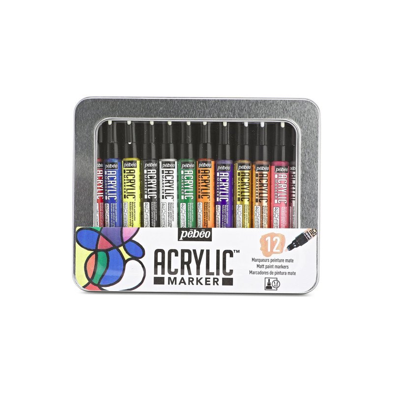 PEBEO METAL BOX ACRYLIC MARKER 1.2MM