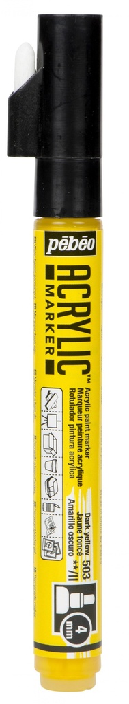 PEBEO ACRYLIC MARKER 4MM TIP DARK YELLOW