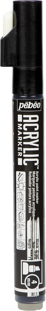 PEBEO ACRYLIC MARKER 4MM TIP BLACK
