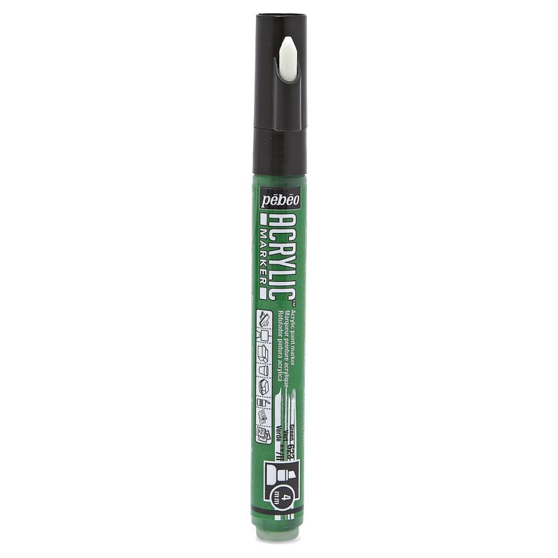 PEBEO ACRYLIC MARKER CHIESEL TIP 4MM GREEN