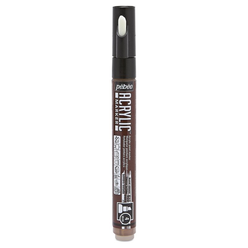 PEBEO ACRYLIC MARKER TIP 4MM BURNT SIENNA