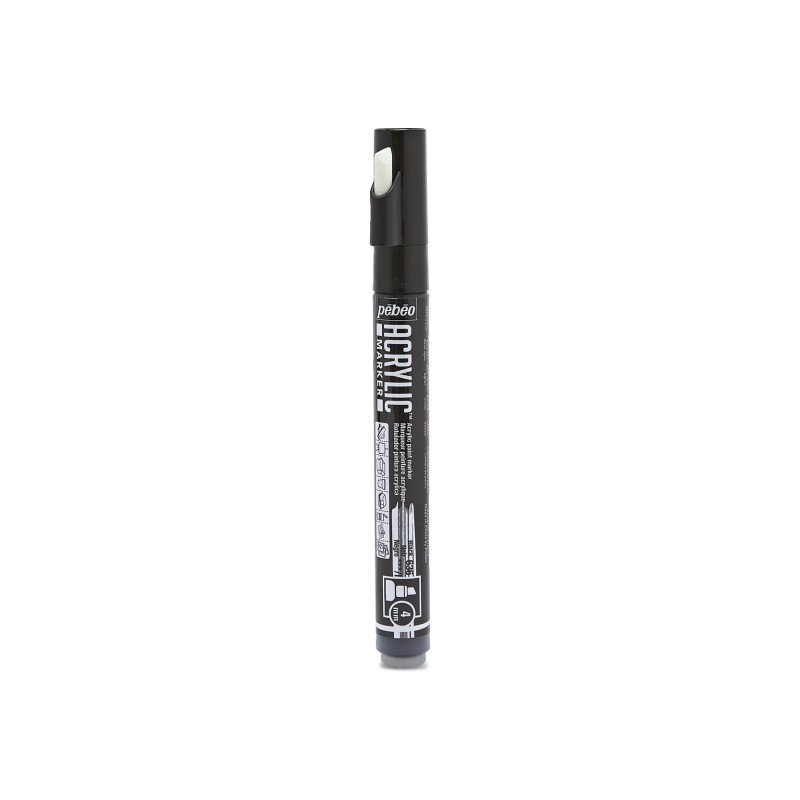 PEBEO ACRYLIC MARKER CHIESEL TIP 4 BLACK