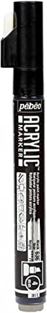 PEBEO ACRYLIC MARKER CHIESEL TIP 4MM BLACK