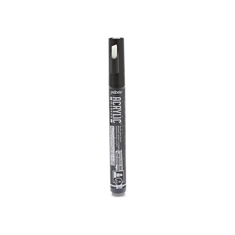 PEBEO ACRYLIC MARKER CHIESEL TIP 4MM PRECIOUS BLACK 