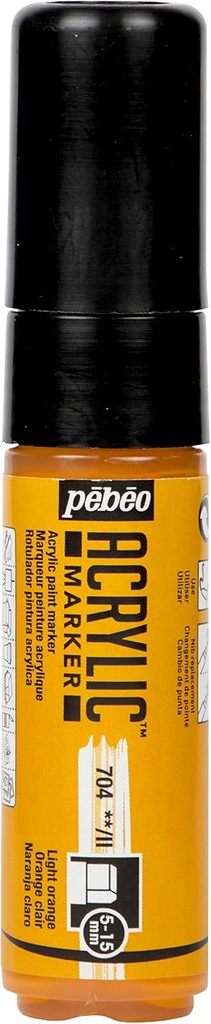 PEBEO ACRYLIC MARKER 5-15MM TIP LIGHT ORANGE