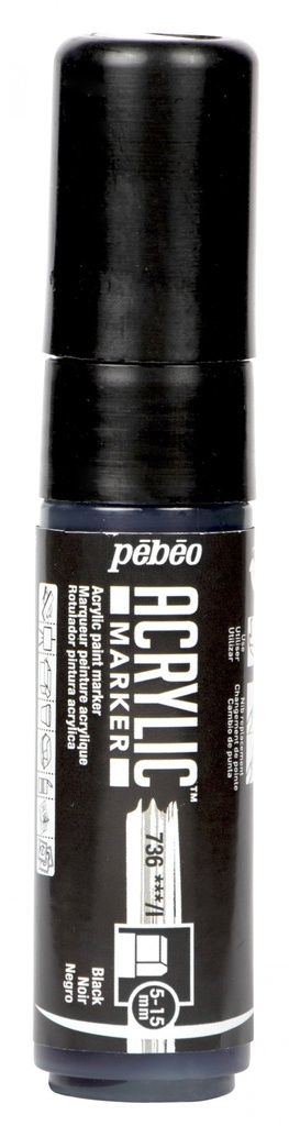 PEBEO ACRYLIC MARKER 5-15MM TIP BLACK