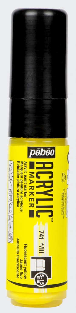 PEBEO ACRYLIC MARKER 5-15MM TP FLUO YELLOW