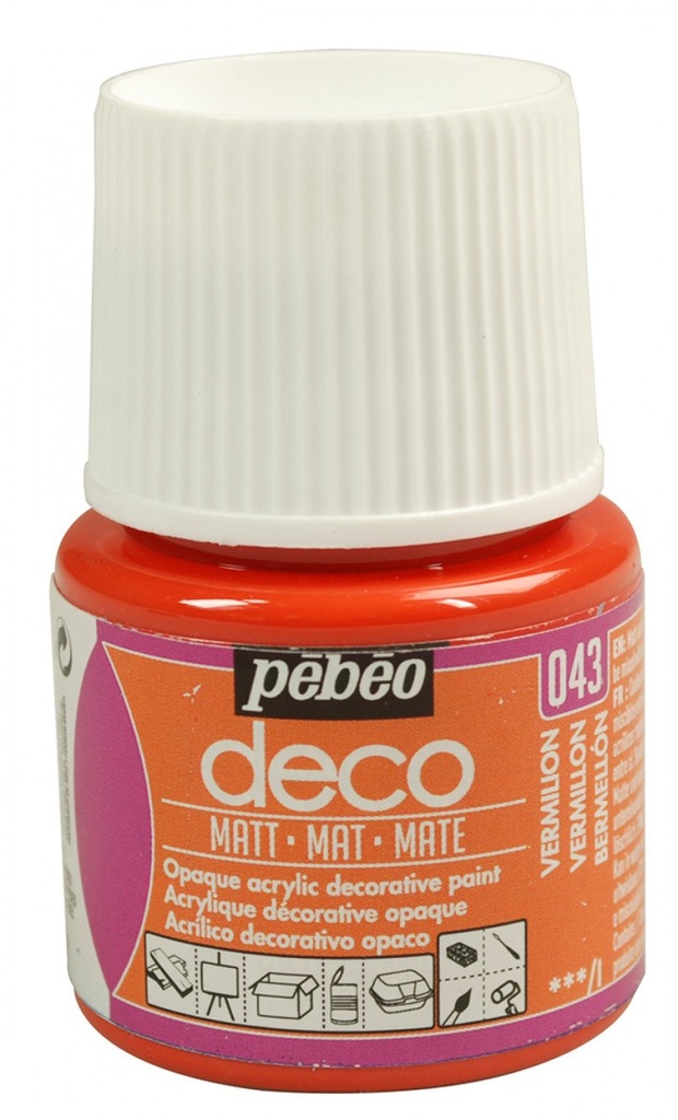 PEBEO DECO MATT 45ML VERMILLION