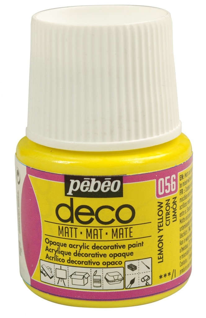 PEBEO DECO MATT 45ML LEMON YELLOW