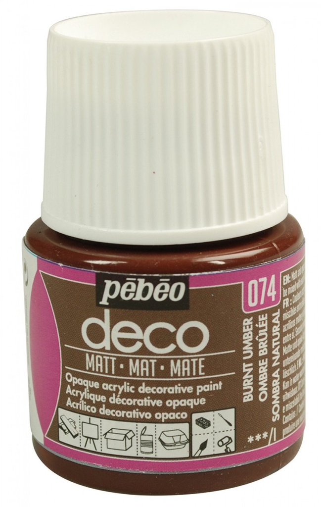 PEBEO DECO MATT 45ML BURNT UMBER