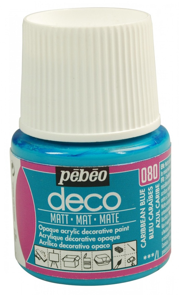 PEBEO DECO MATT 45ML CARIBBEAN BLUE