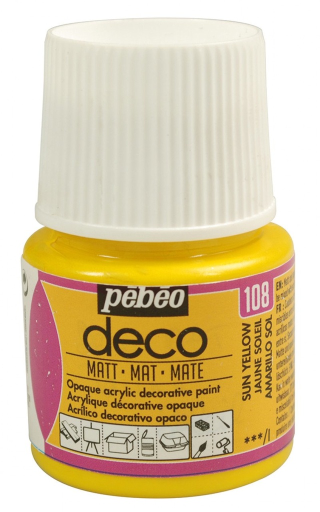 PEBEO DECO MATT 45ML SUN YELLOW