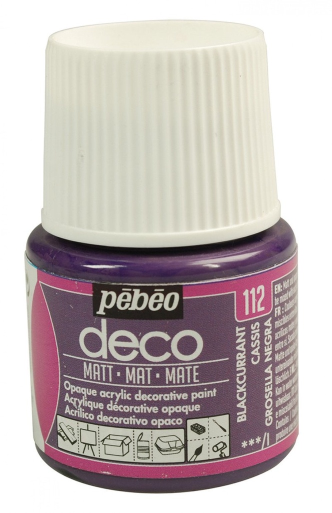 PEBEO DECO MATT 45ML BLACKCURRANT