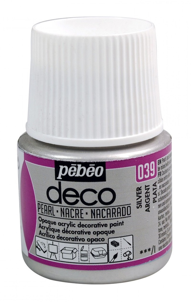 PEBEO DECO PEARL 45ML SILVER