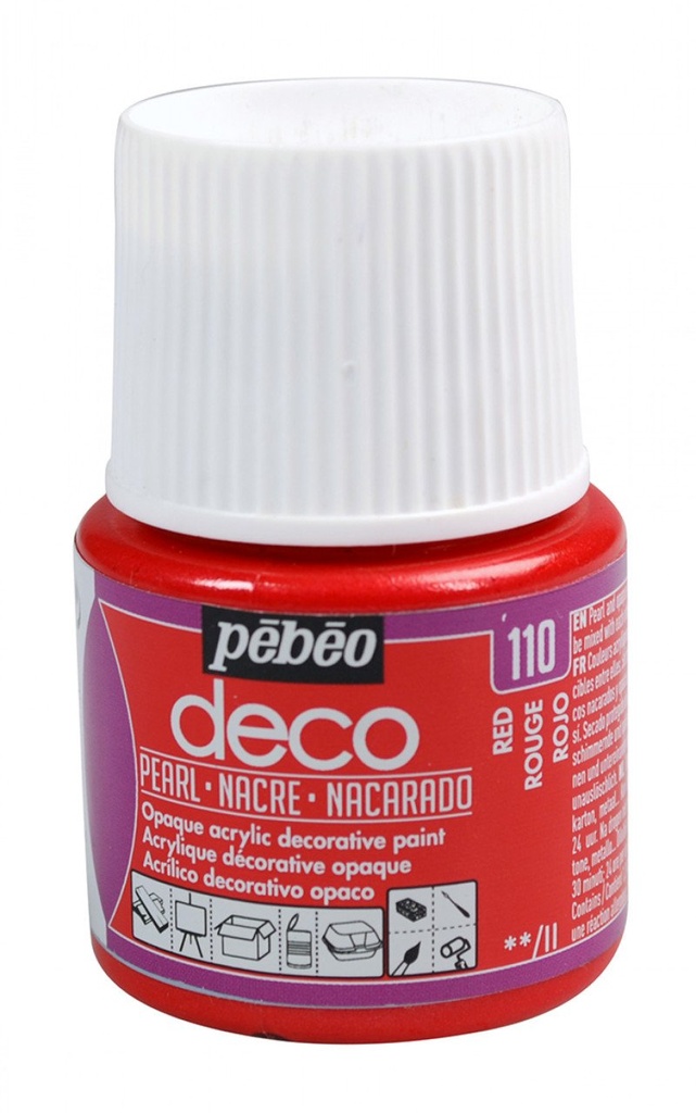 PEBEO DECO PEARL 45ML RED