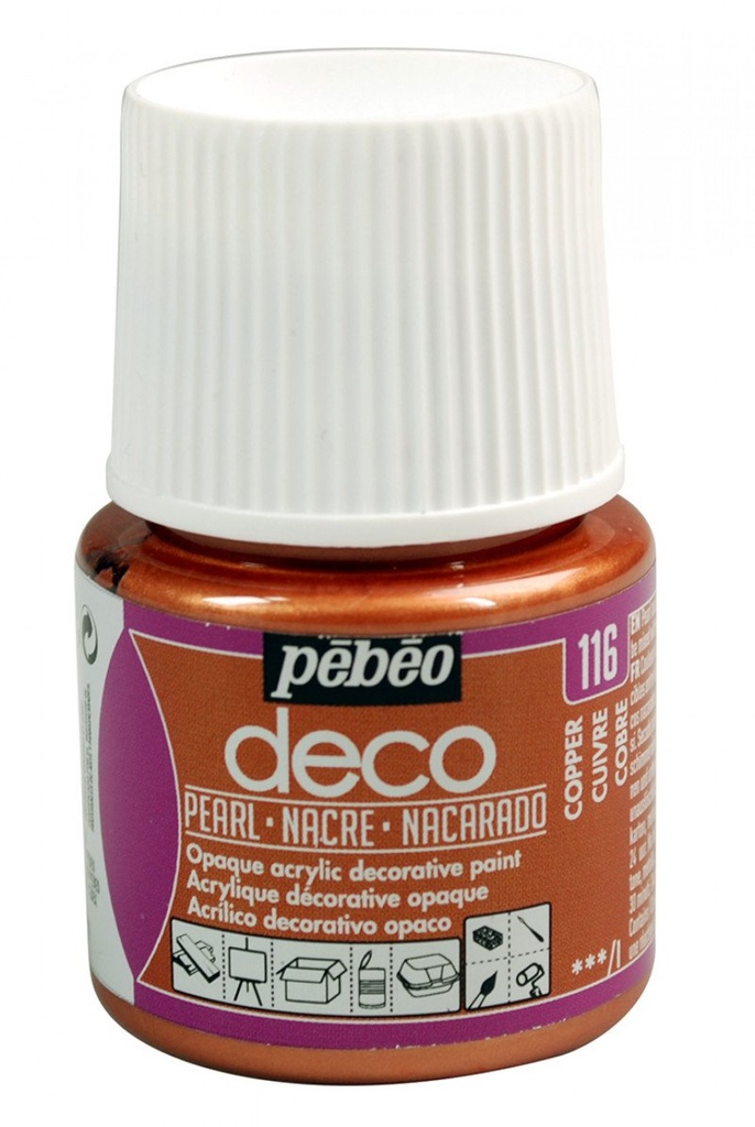 PEBEO DECO PEARL 45ML COPPER