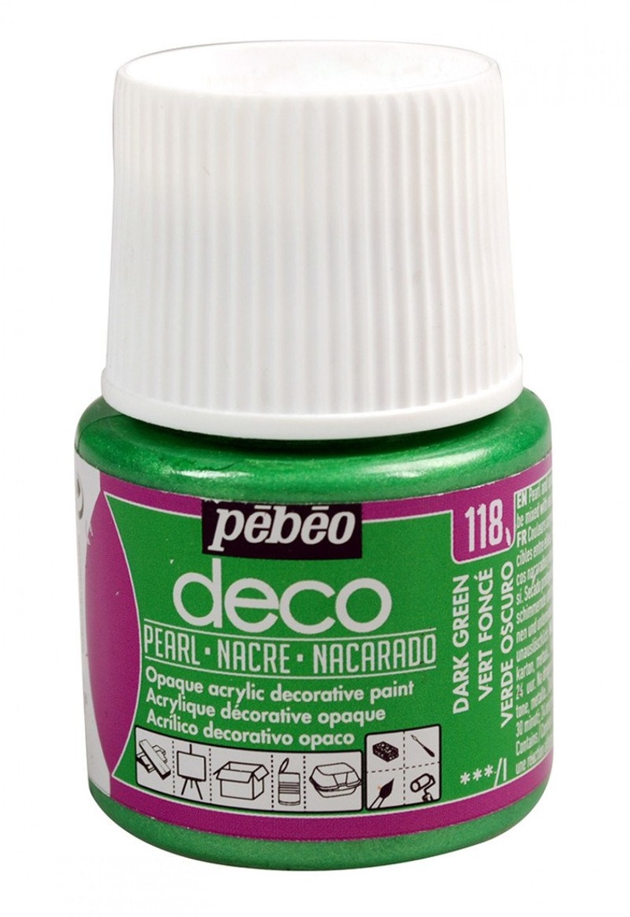 PEBEO DECO PEARL 45ML DARK GREEN