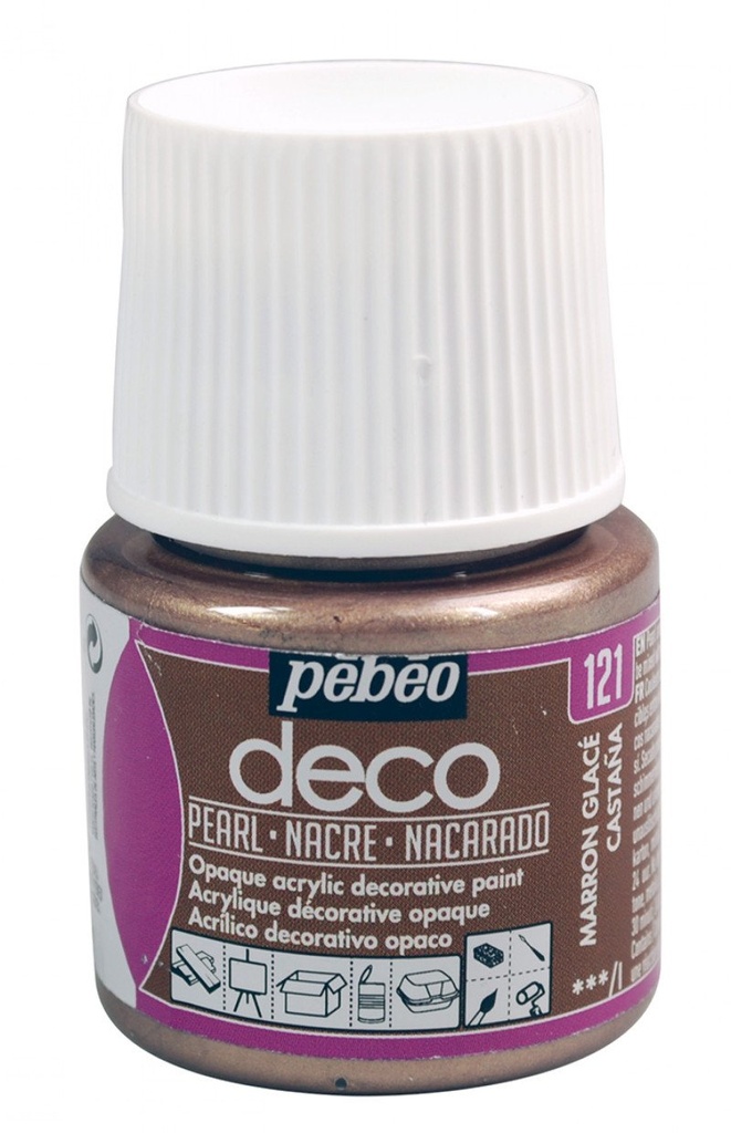 PEBEO DECO PEARL 45ML MARRON GLACE