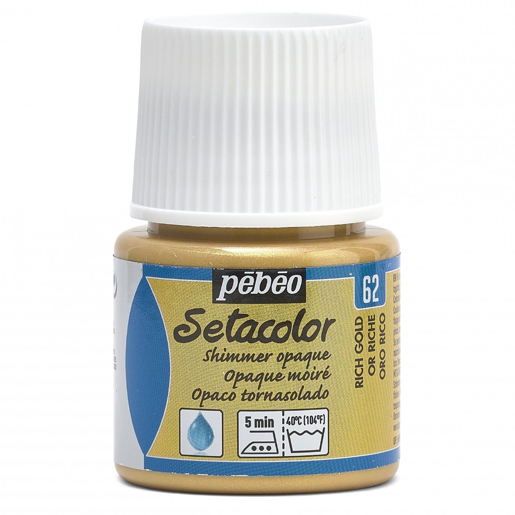 SETA OPAQUE SHIMMER FABRIC PAINT 45ML RICH GOLD 295-062