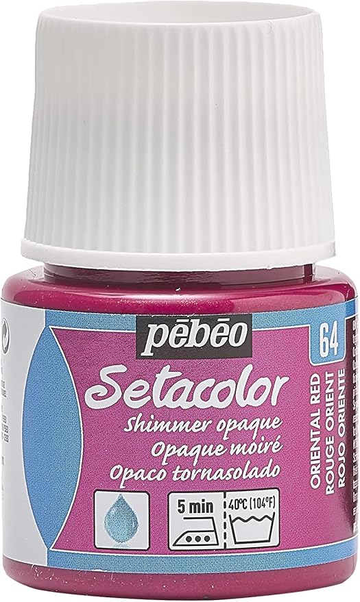 PEBEO SETA OPAQ SHIMMER 45ML ORIENT RED