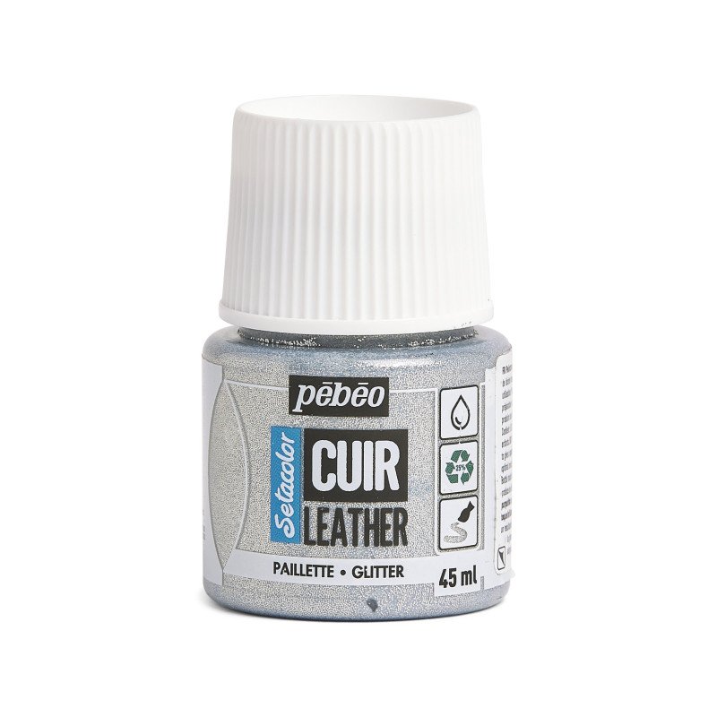 PEBEO SETACOLOR LEATHER 45ML GLITT SILVER