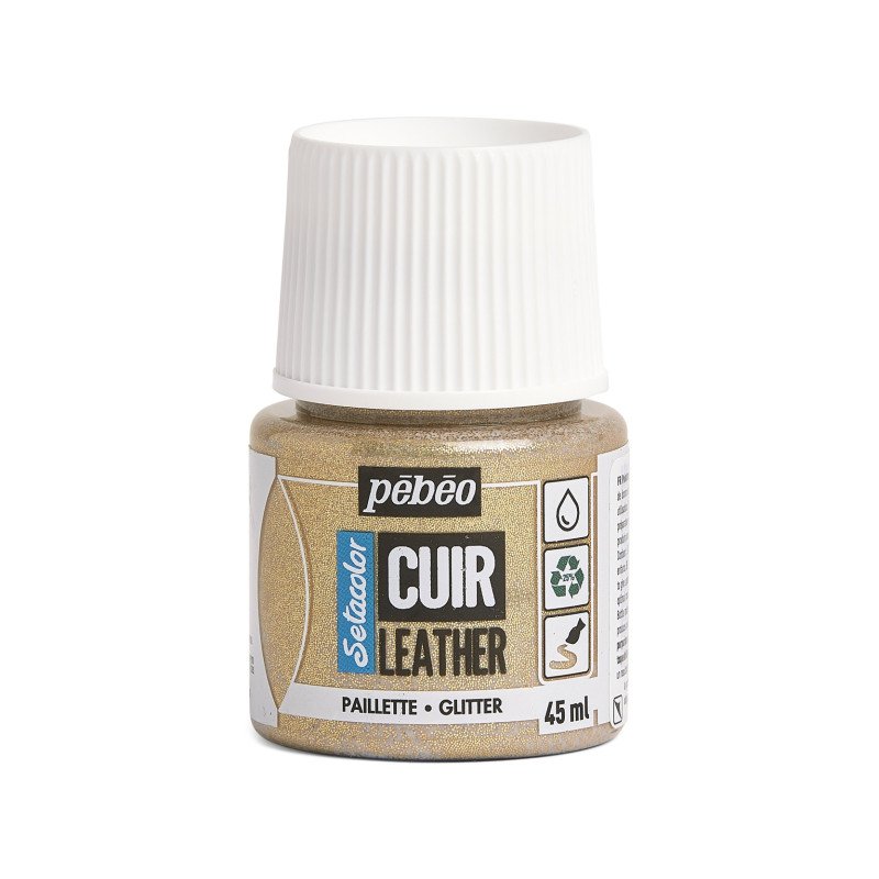 PEBEO SETACOLOR LEATHER 45ML GLITTE GOLD