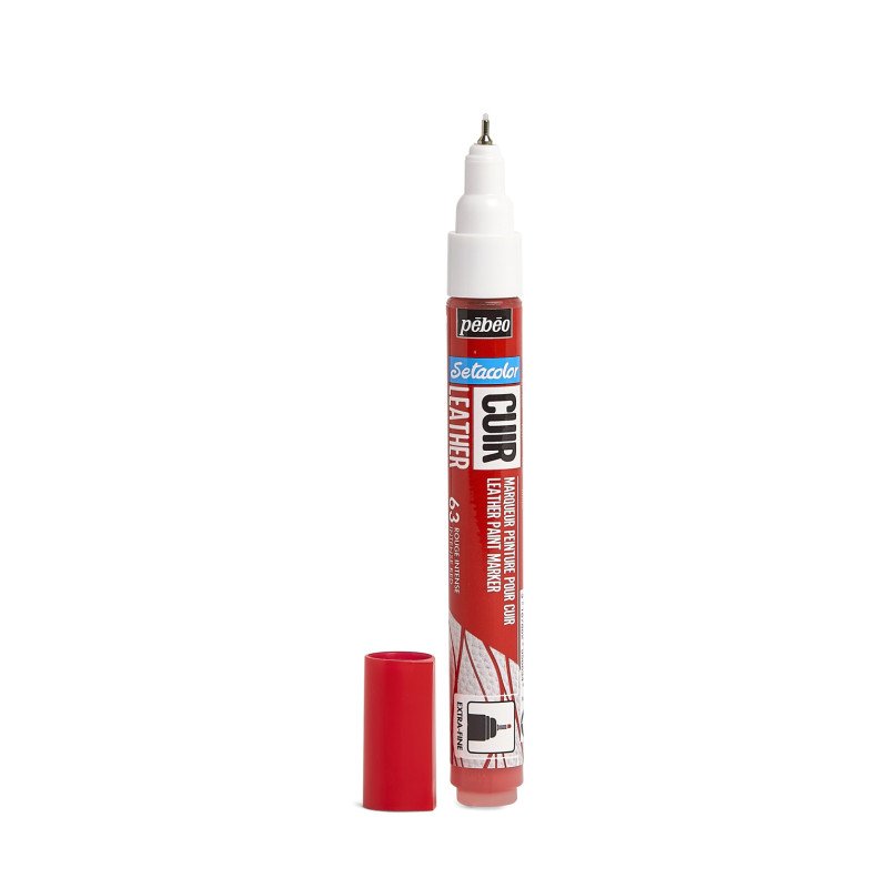 PEBEO SETACOLOR LEATHER MARKER INTENSE RED