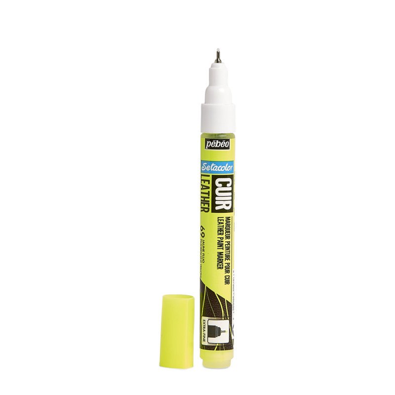 PEBEO SETACOLOR LEATHER MARKER FLUO YELLOW