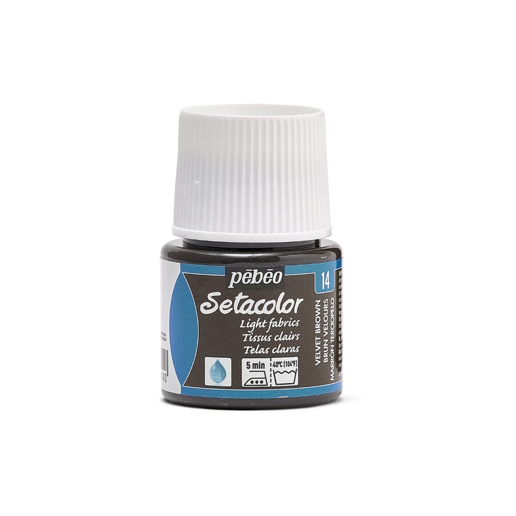 PEBEO SETACOLOR LIGHT FABRIC 45ML VELVET BROWN