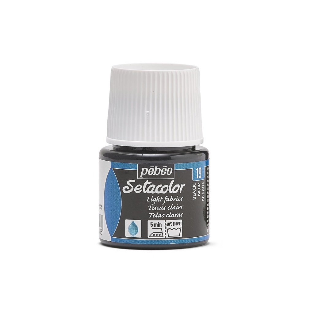 PEBEO SETACOLOR LIGHT FABRIC 45ML BLACK