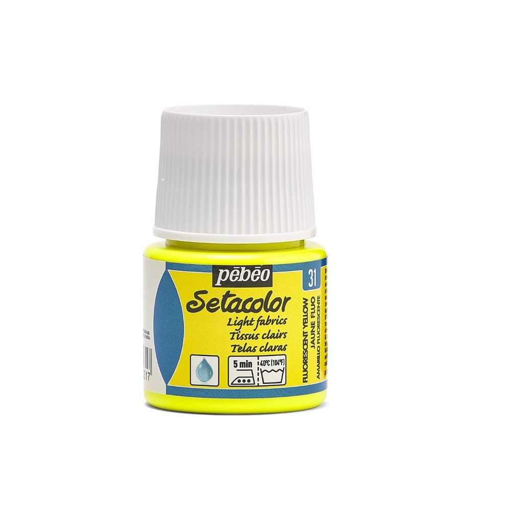 PEBEO SETACOLOR LIGHT FABRIC 45ML FLUORINE YELLOW