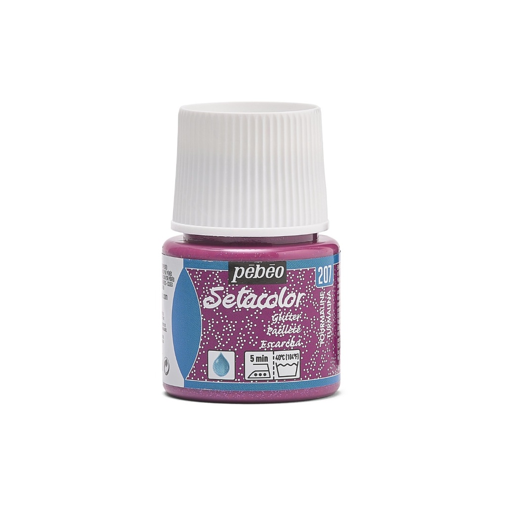 PEBEO SETA LIGHT FABRIC GLITTER 45ML TOURMAL