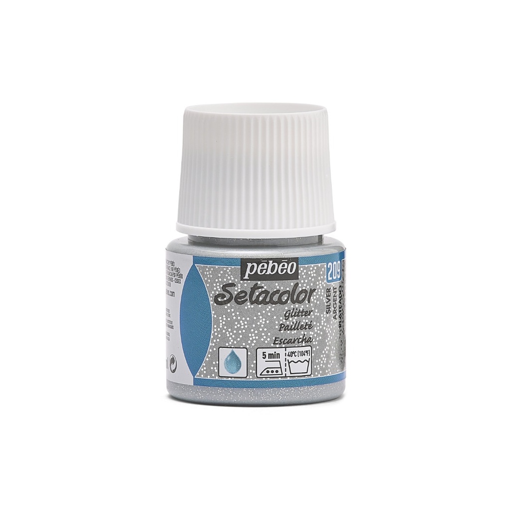 PEBEO SETACOLOR LIGHT FABRIC 45ML SILVER