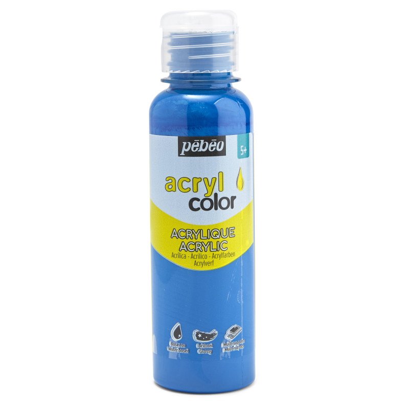 PEBEO CHILDREN'S ACRYLIC PAINT - ACRYLCOLOR 150ML PRIMARY BLUE