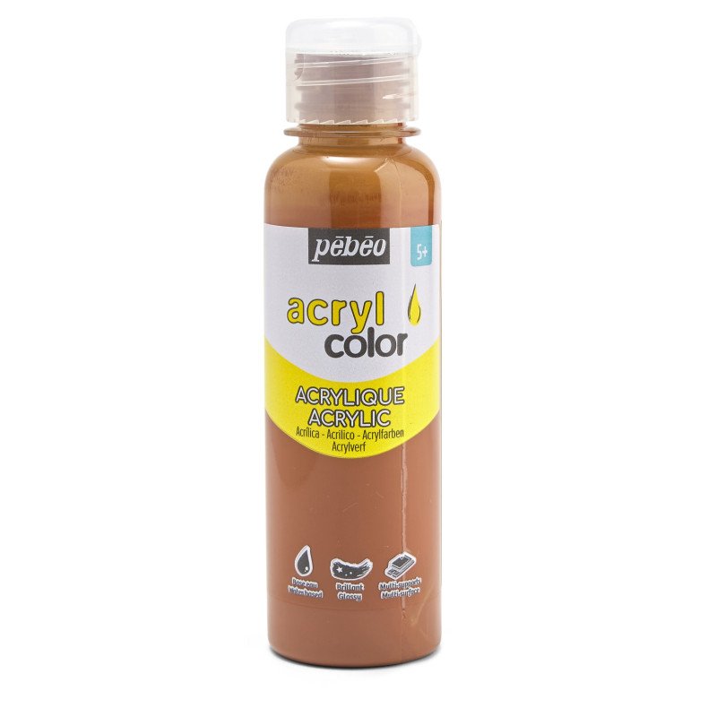 PEBEO CHILDREN'S ACRYLIC PAINT - ACRYLCOLOR 150ML BROWN